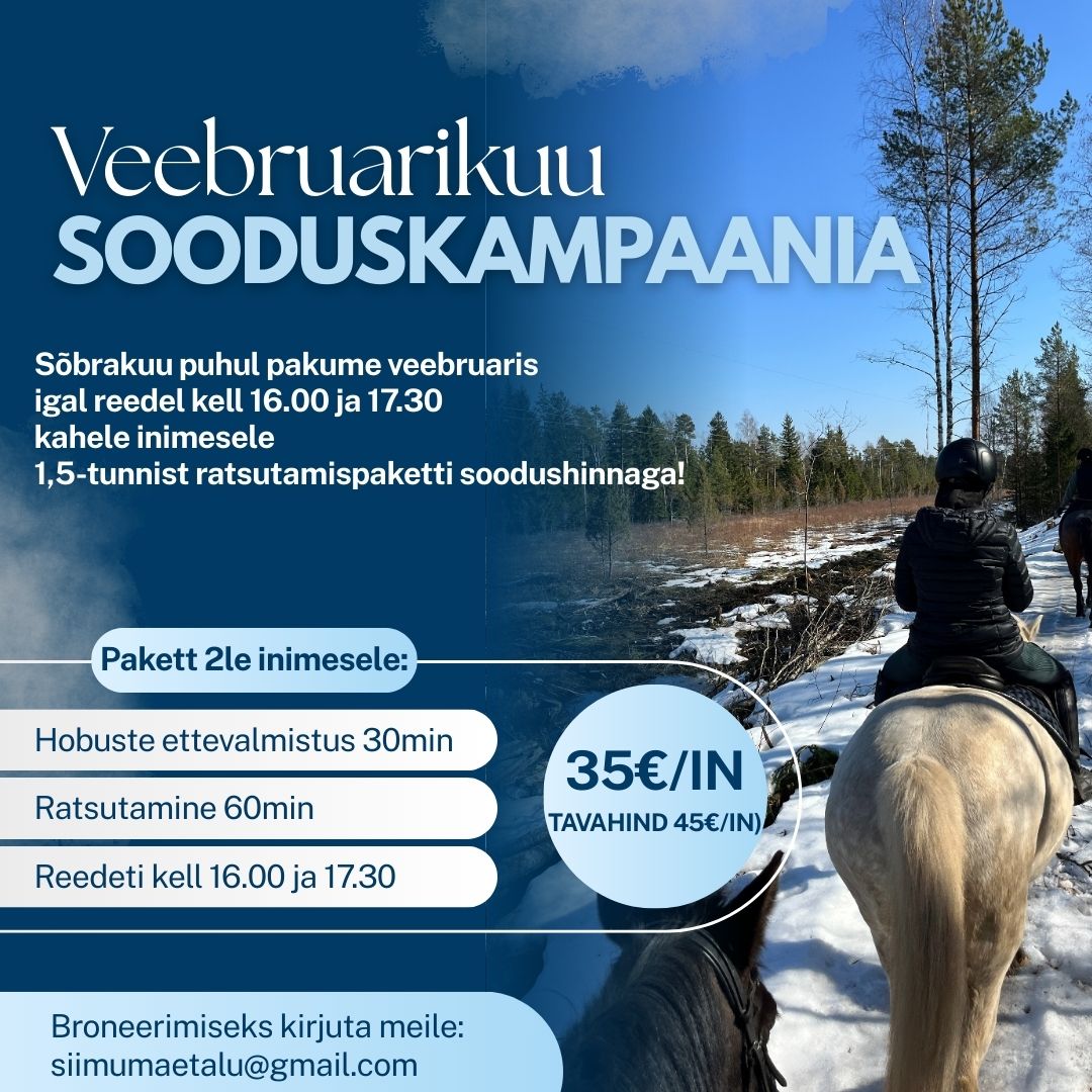 Kahekesi sadulas – veebruarikuu eripakkumine