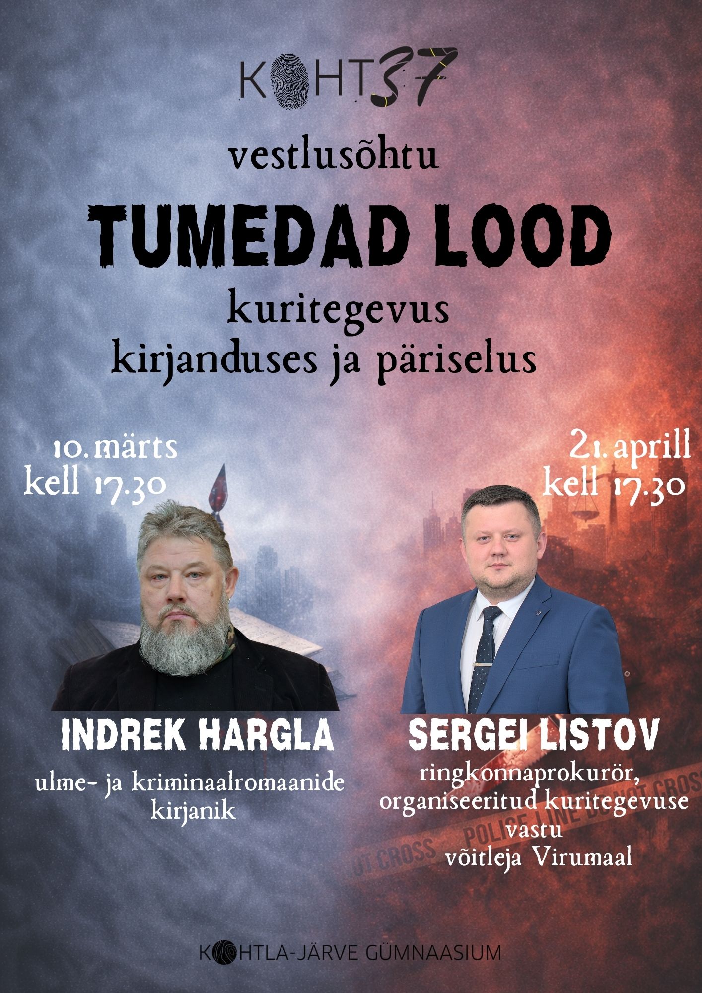 Koht37 vestlusõhtud “tumedad lood: kuritegevus kirjanduses ja päriselus”