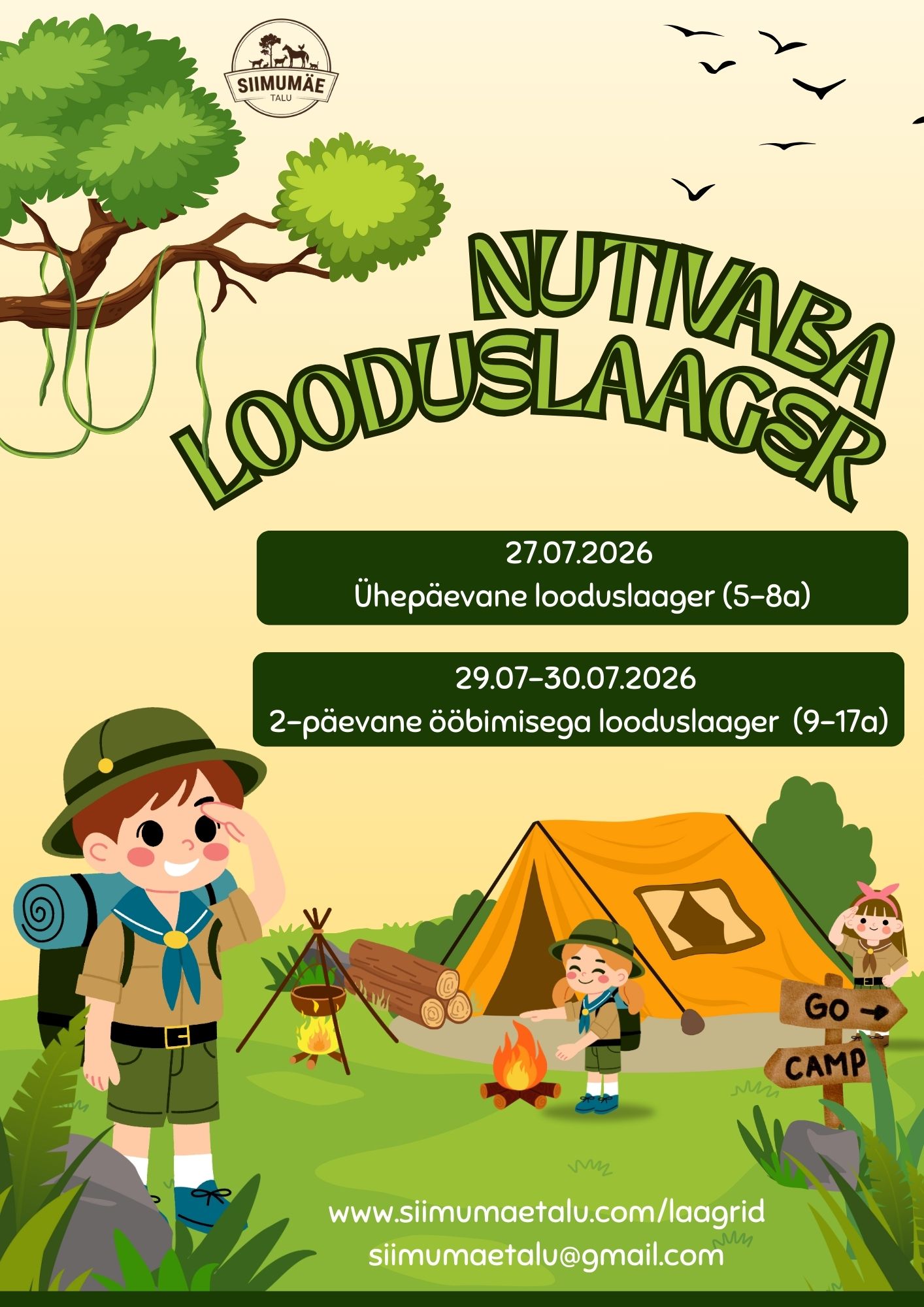 Laste nutivaba looduslaager Siimumäe talus