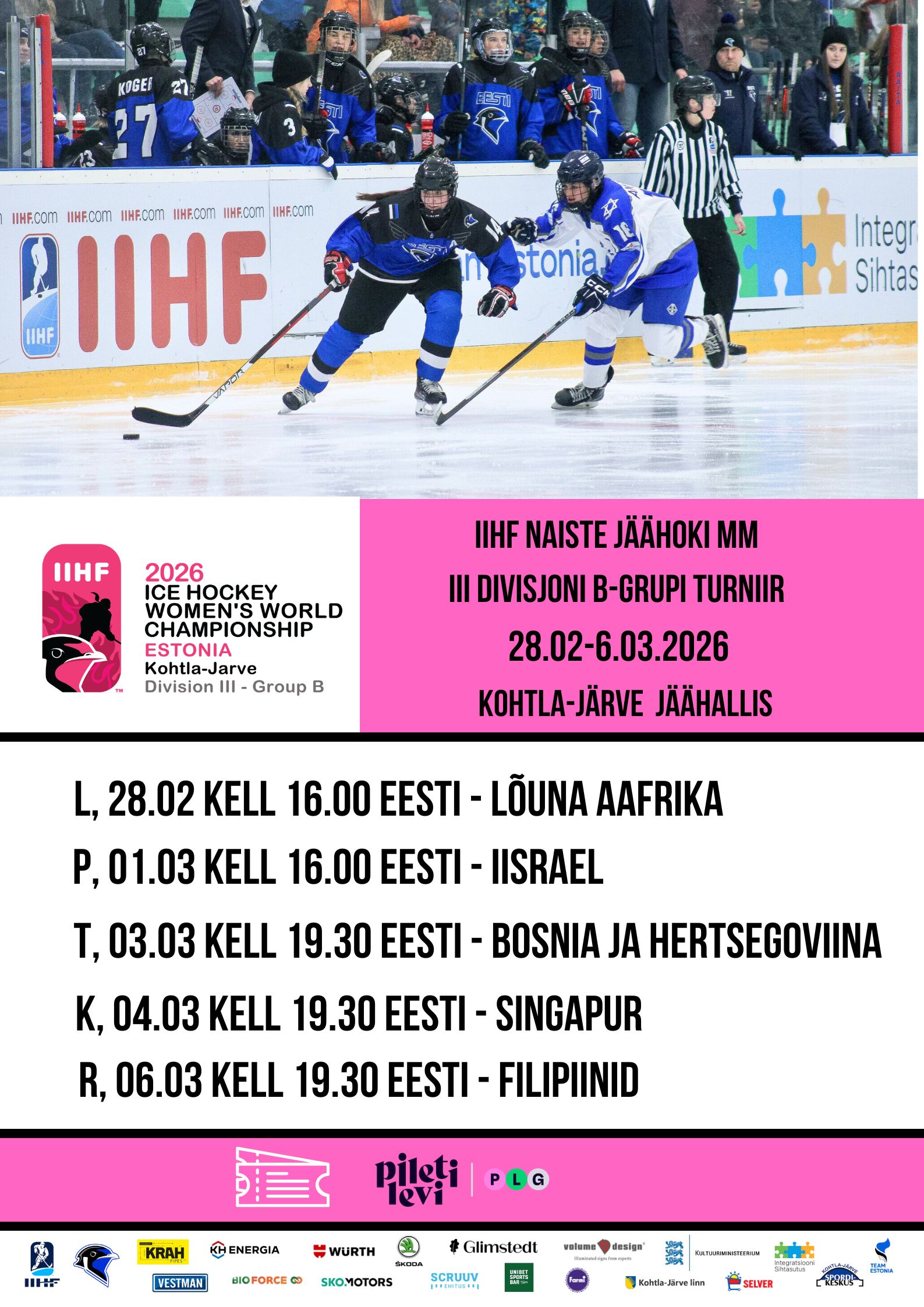 Турнир группы B III дивизиона Кубка мира по хоккею с шайбой среди женщин в Кохтла-Ярве