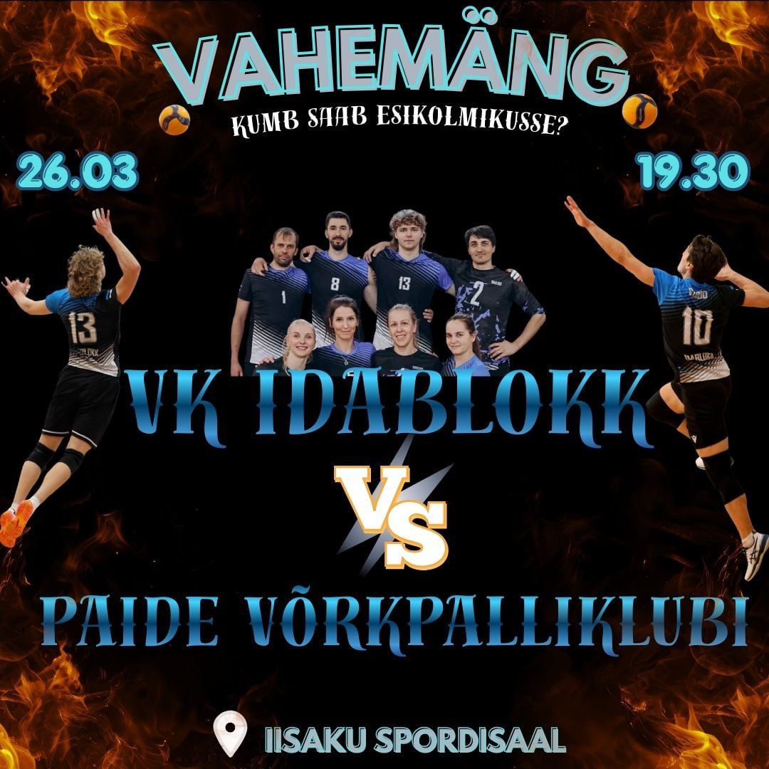 Volleyball People’s League – mix II intermediate game: VK Idablok vs Paide Volleyball Club