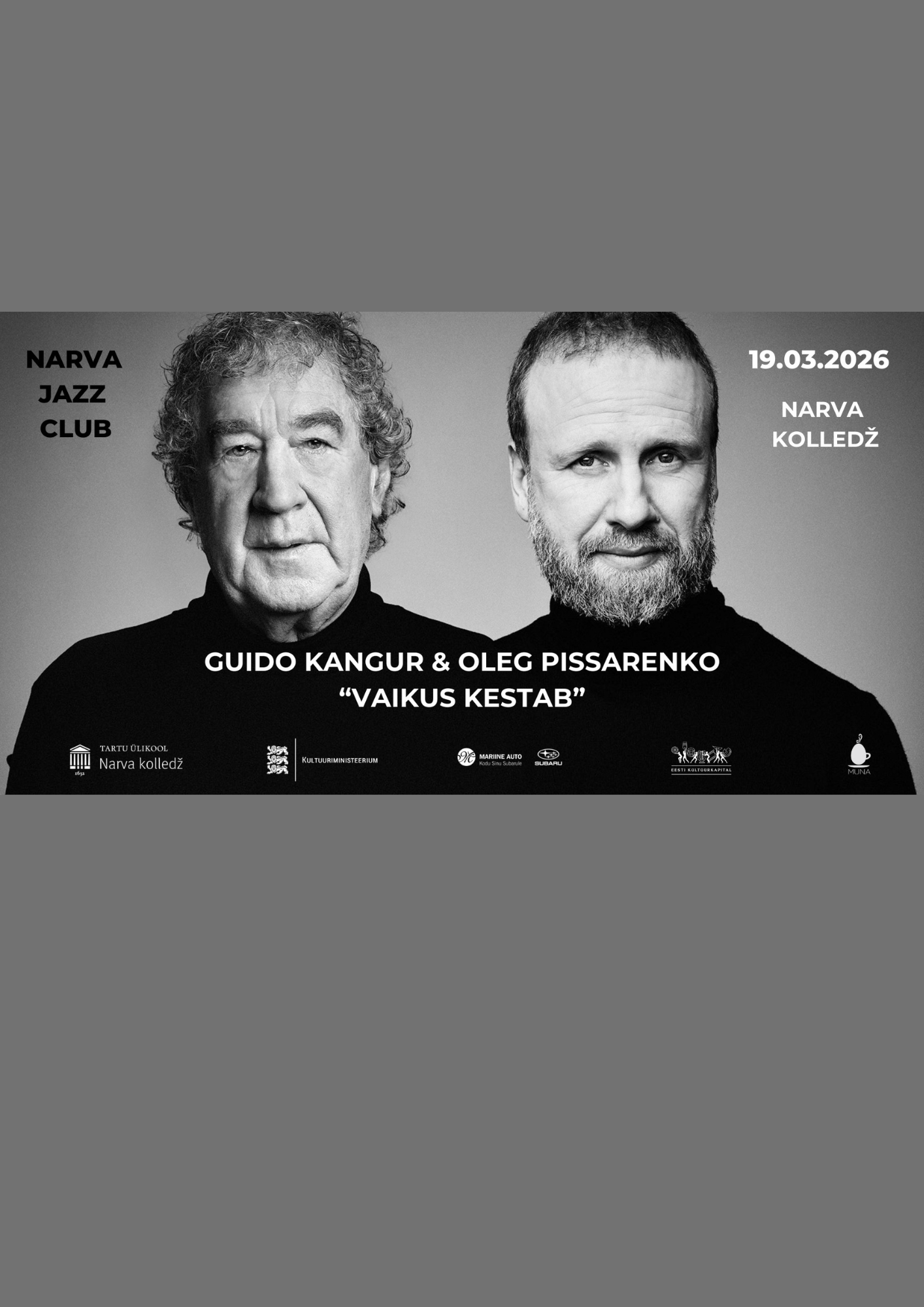 Narva Jazz Club: Guido Kangur & Oleg Pissarenko concert “Silence Lasts”