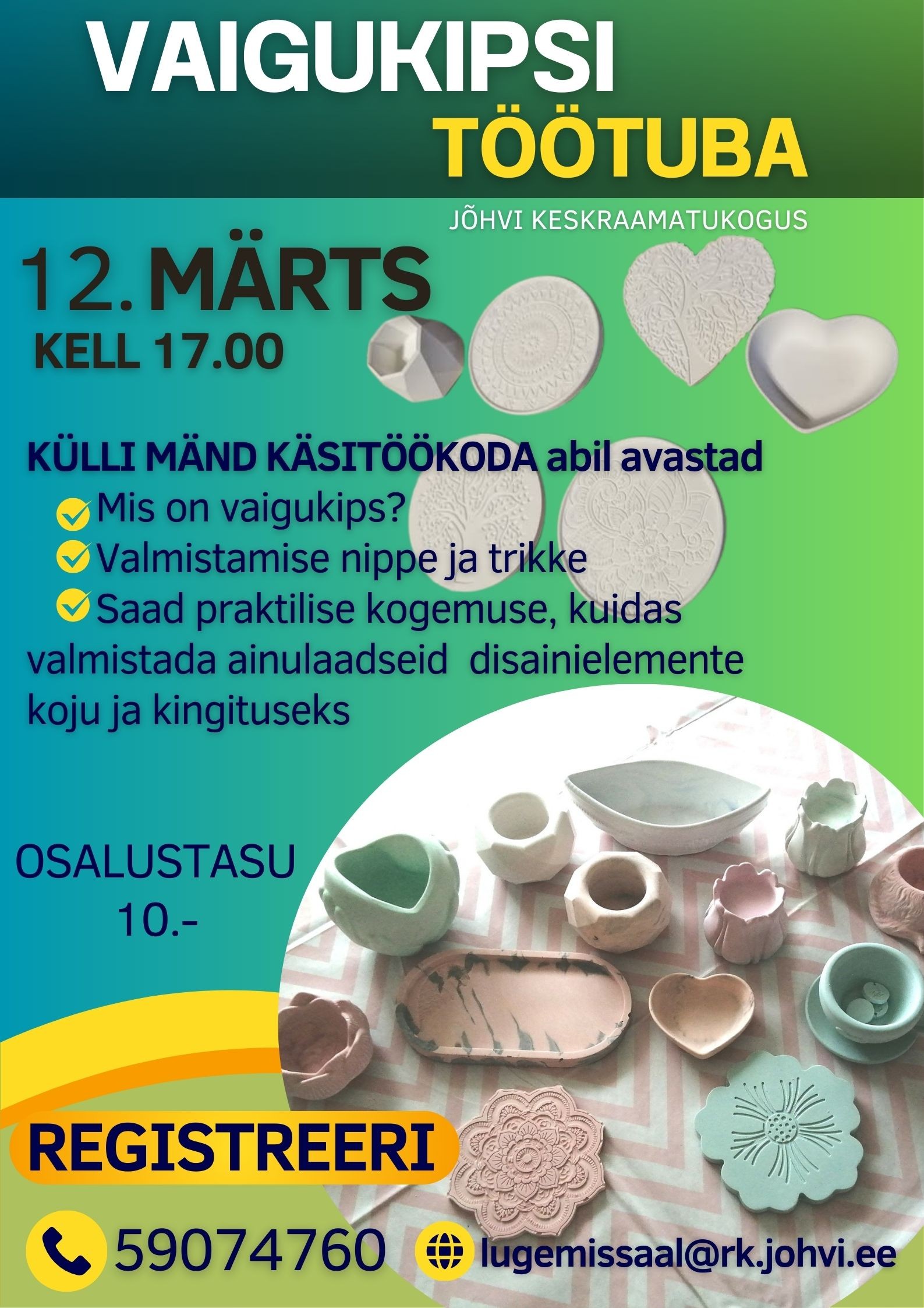 Creative Evening: Resin Plaster Workshop