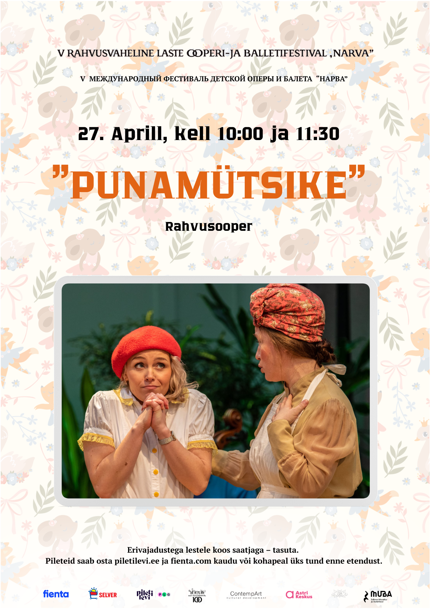 V RAHVUSVAHELINE LASTE OOPERI- JA BALLETIFESTIVAL. “Punamütsike ja seitse pöialpoissi”