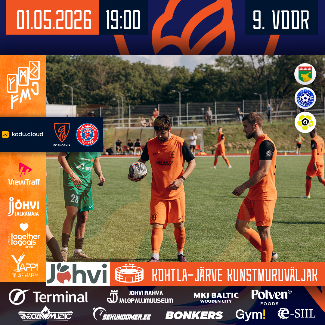 Premier League B: Jõhvi FC Phoenix vs FA Tartu Kalev