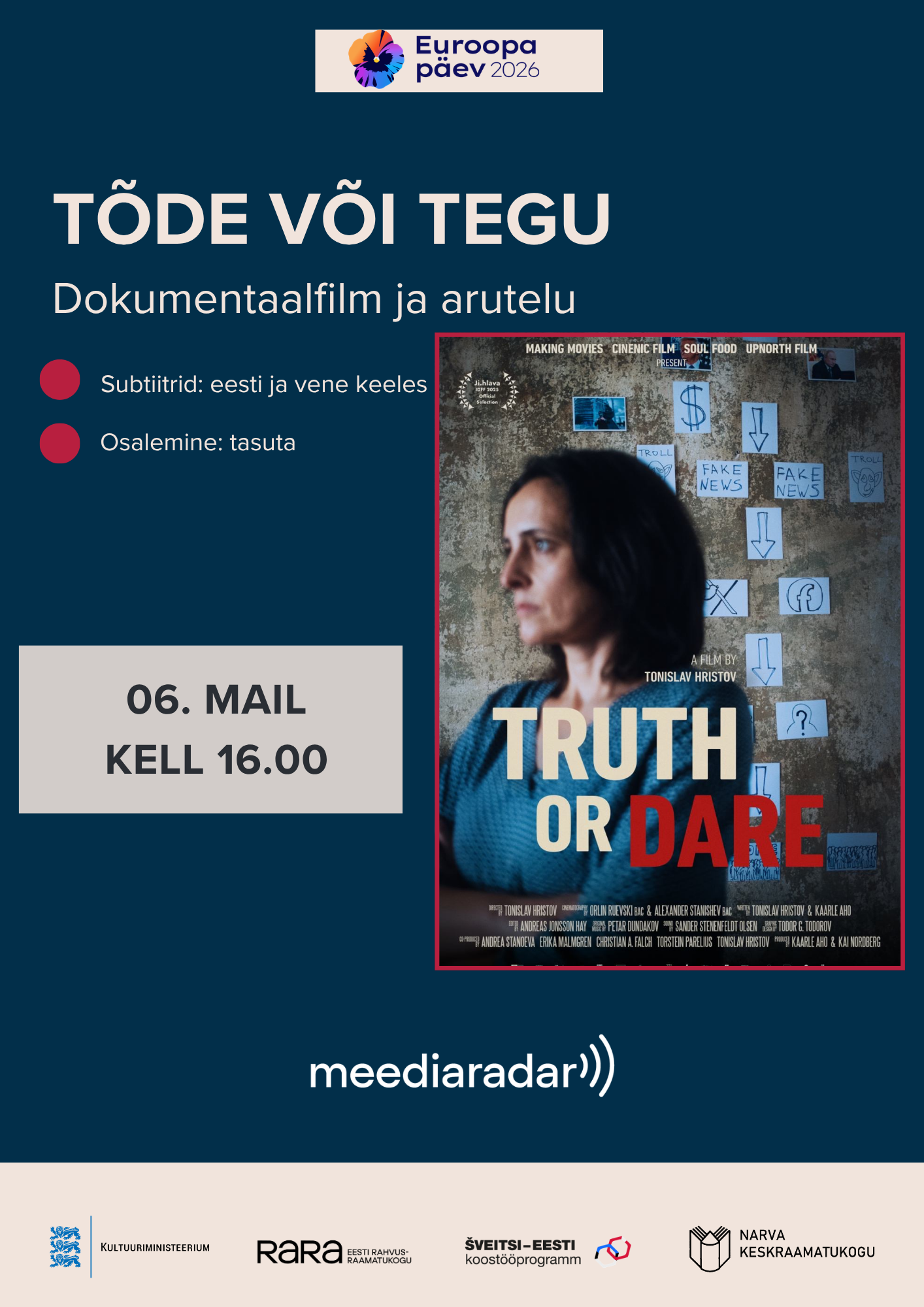 Documentary “Truth or Dare” and discussion
