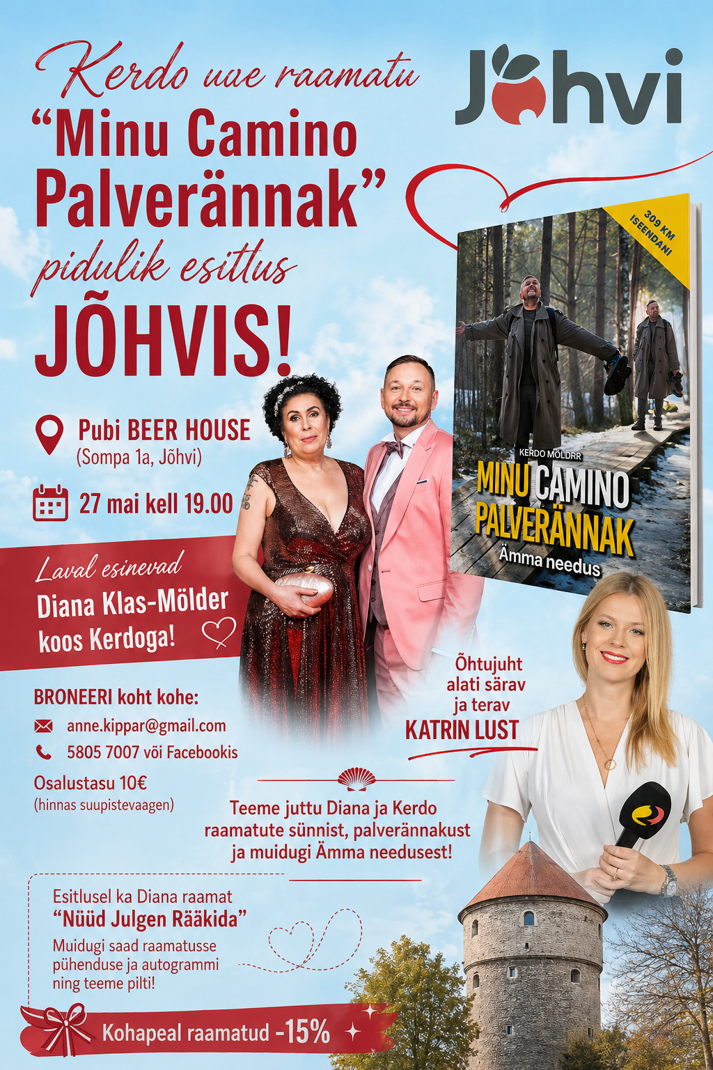 An evening with Kerdo Mölder, Diana Klas-Mölder and Katrin Lustig in Jõhvi
