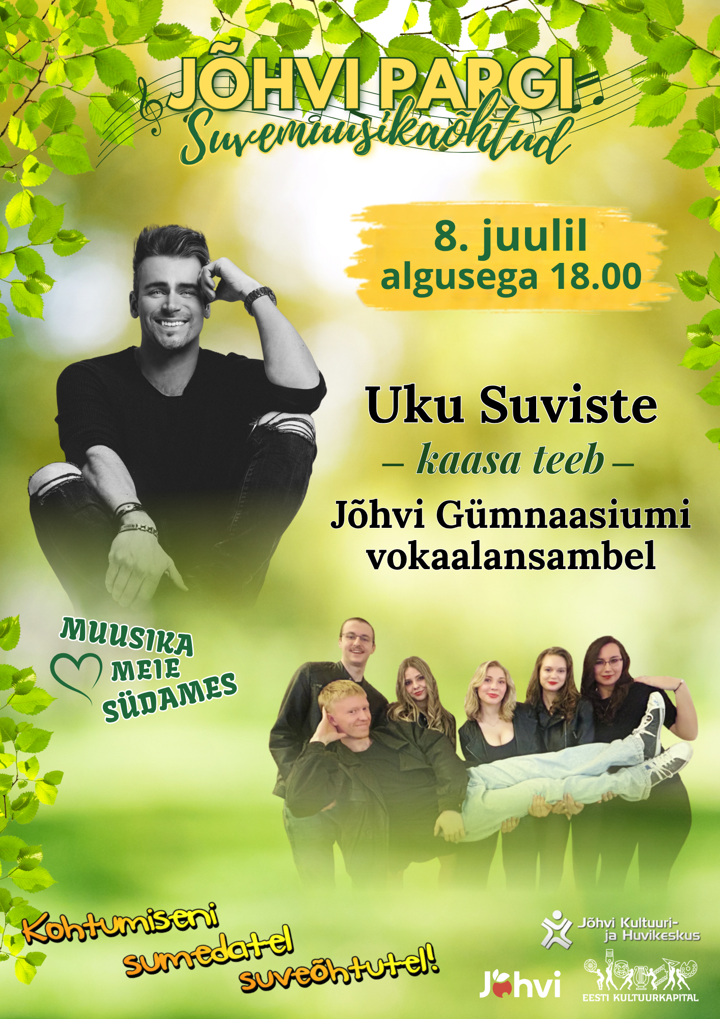 Jõhvi Park Summer Music Evenings: Uku Suviste and Jõhvi Gymnasium vocal ensemble