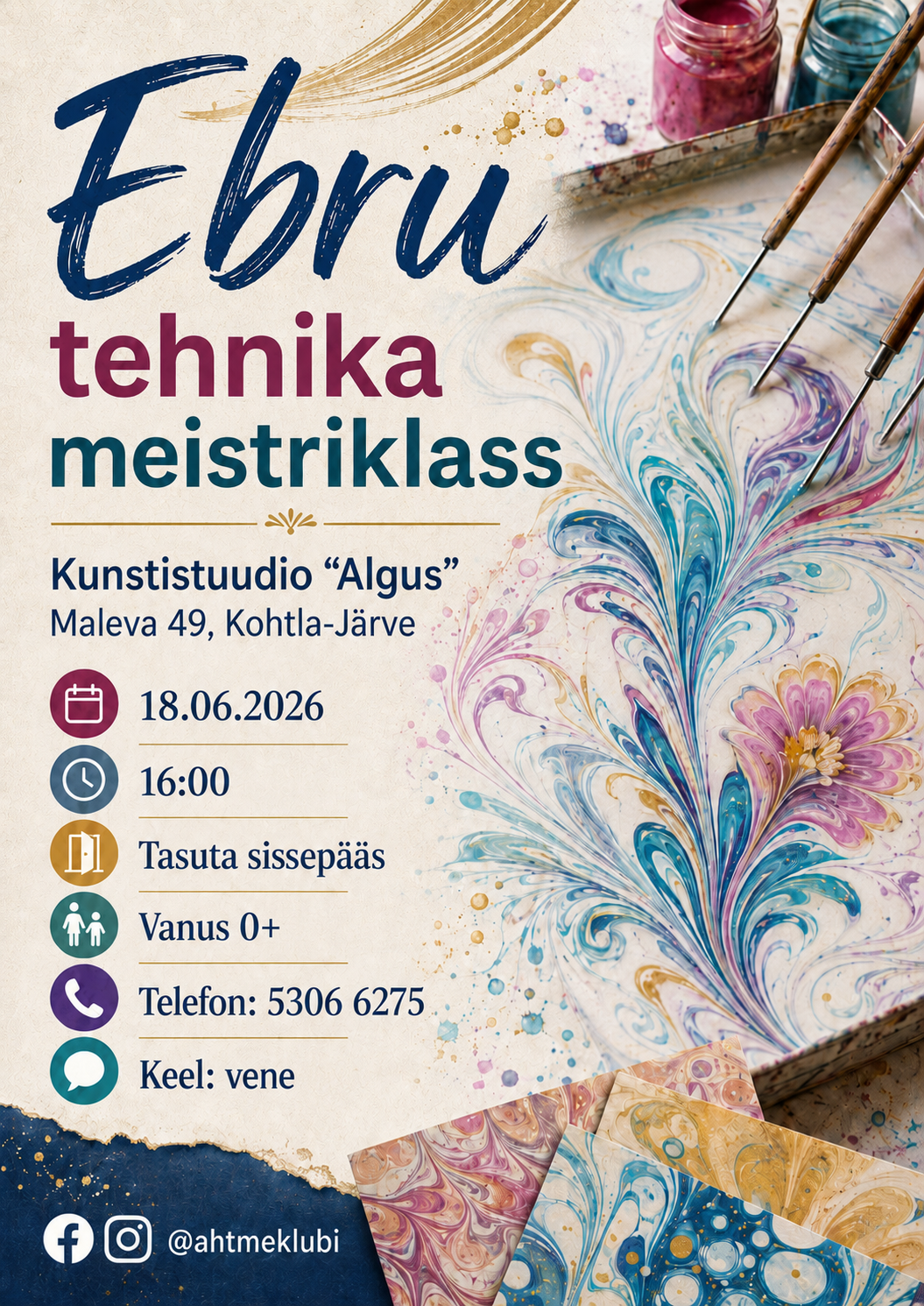 Ebru technique master class