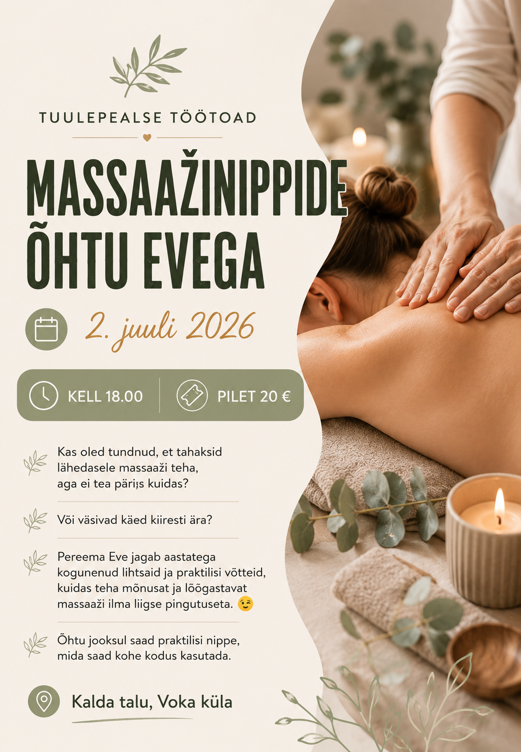 Windsurfing Tuulepealse – massage tips