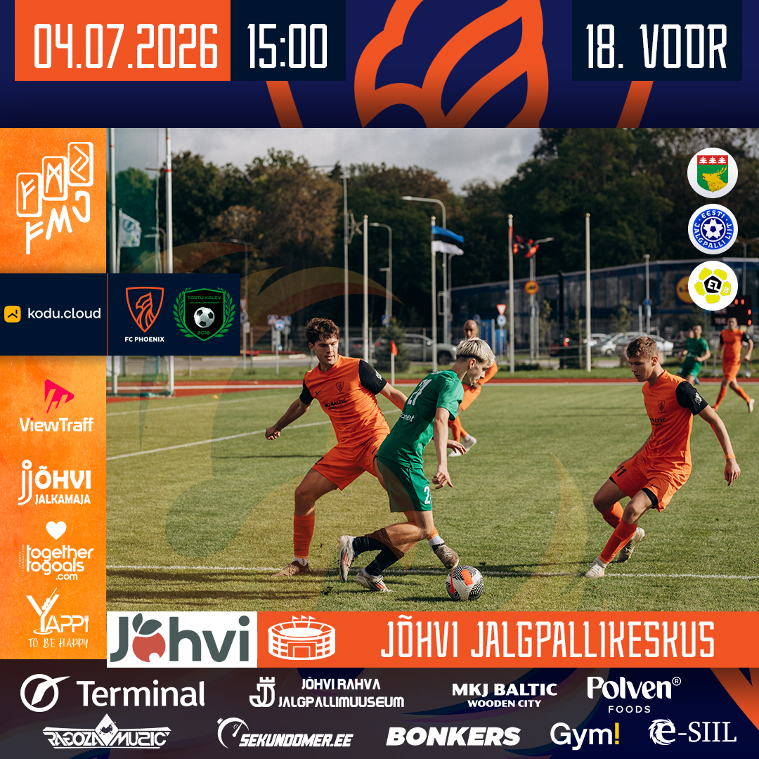 Premier League B: Jõhvi FC Phoenix vs FA Tartu Kalev