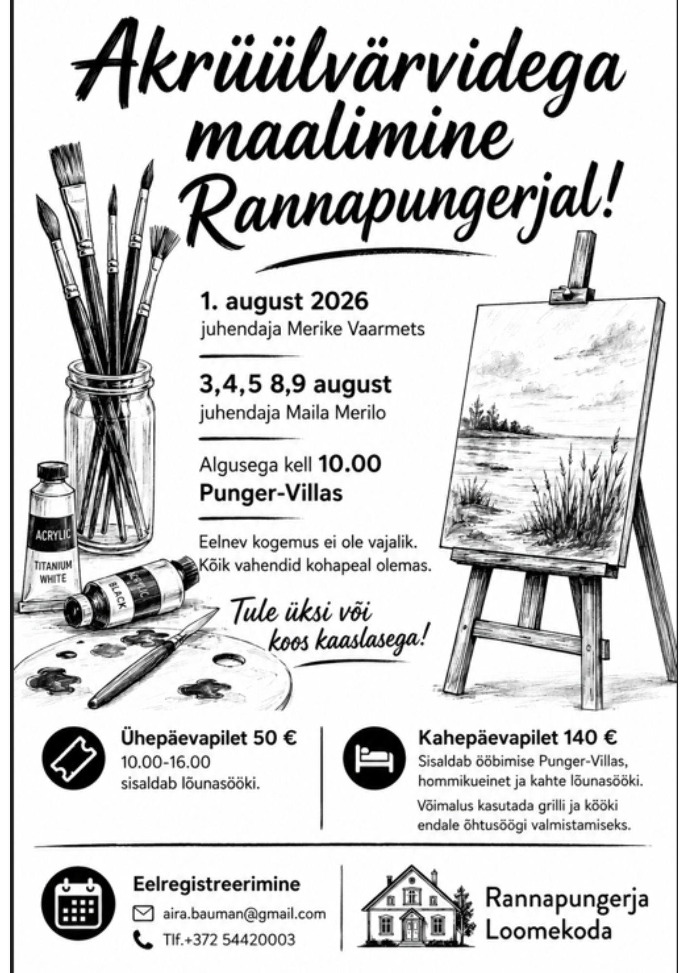 Painting in nature in Rannapungerja