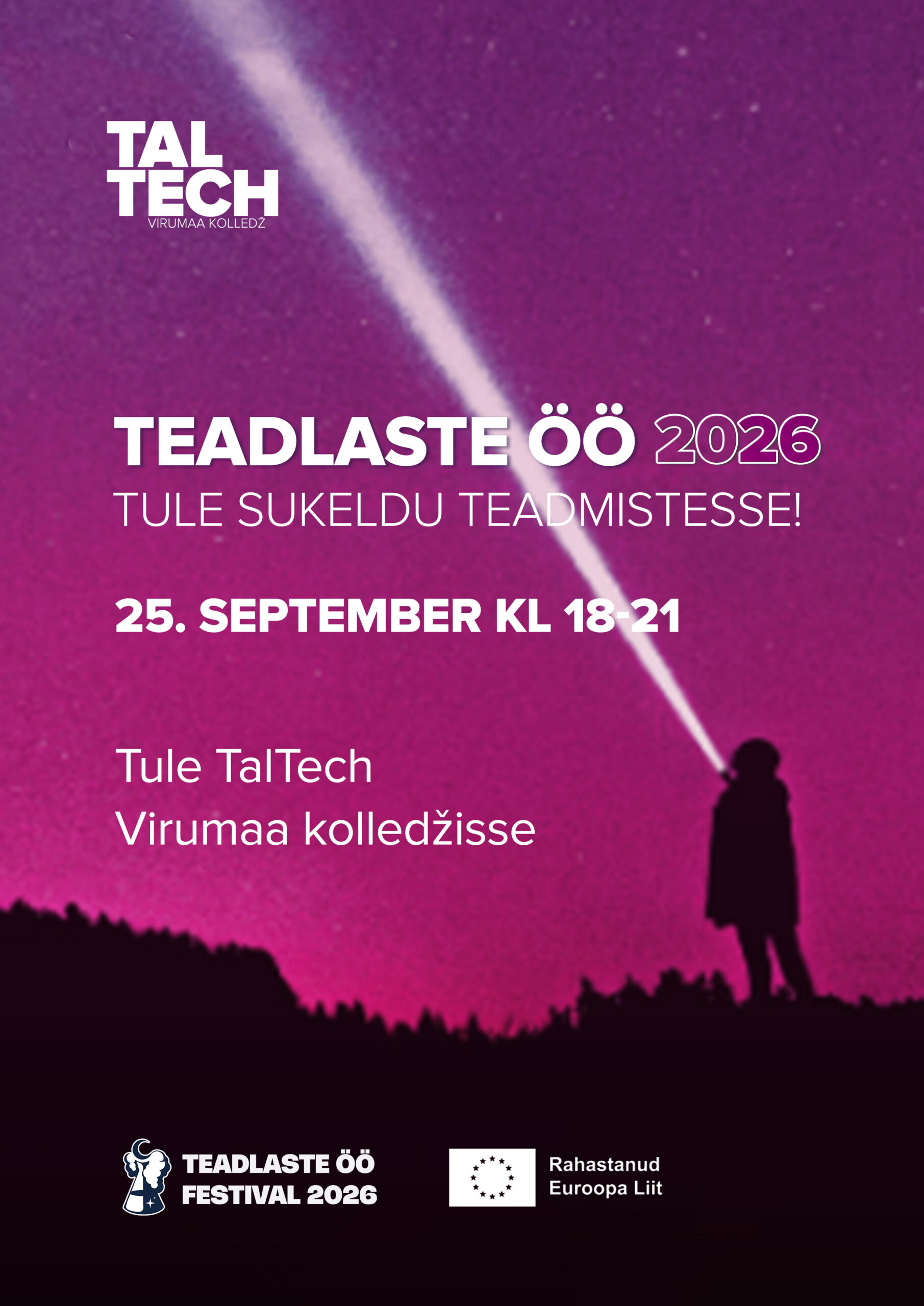 Teadlaste öö 2026. Öötäis teadust TalTechi Virumaa kolledžis.