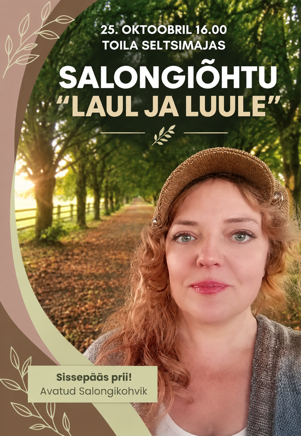 Hedvig Hanson salongiõhtu “Laul ja luule”